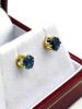 14KT Yellow Gold Natural Blue Sapphire Earrings, Retail $550.00. - 3