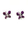 Sterling Silver Natural Enhanced Ruby Earring, Retail $150.00. - 3