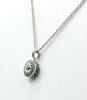 Sterling Silver Natural Diamond (0.10ct) Pendant with Sterling Silver Chain, comes with APPRAISAL $625.00. - 2