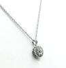 Sterling Silver Natural Diamond (0.10ct) Pendant with Sterling Silver Chain, comes with APPRAISAL $625.00. - 5