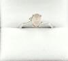 Sterling Silver Natural Rose Quartz (0.85ct) with Natural Diamond (0.01ct) Ring, Size 9.25, comes with APPRAISAL $300.00. - 2