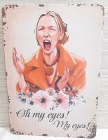 New Flowers Metal Sign
