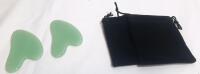 2 New Jade Stone Skin Massagers w/ Carrying Bags