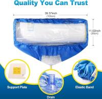New Yellow Hat Split Air Conditioning Cleaning Waterproof Cover Bag with Drain Outlet and Two Sides Support Plates