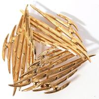 Vintage Signed Gross&eacute; Germany Brutalist Brooch, 1.75" Across