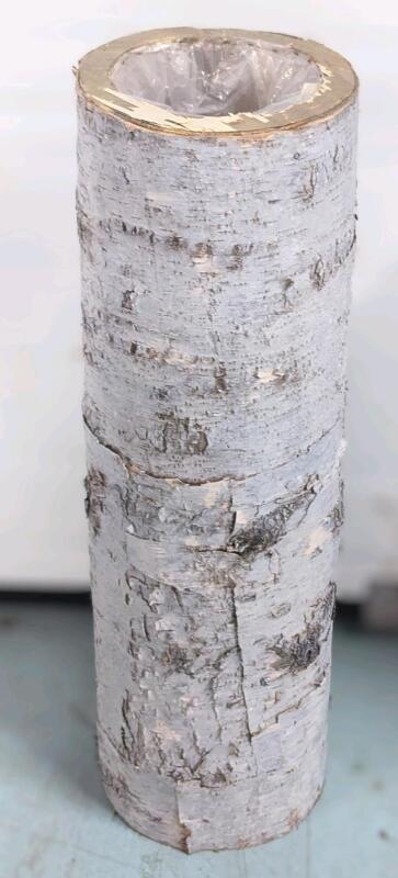 Bitch Bark Log-Style Planter Holder, 9" Outer Diameter &times; 30.5" Tall