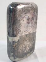 Vintage 15oz. Silverplate Hip Flask . Measures 4"&times;6 ⅝"&times;1 ⅜"