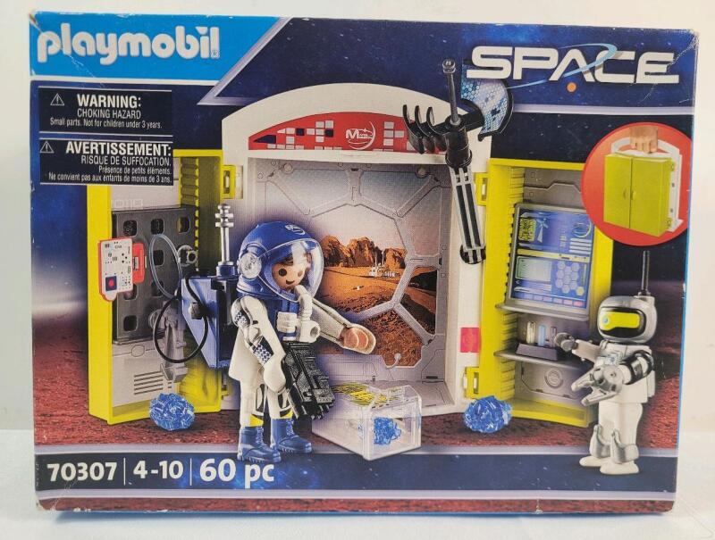 New , Sealed - Playmobil : Mars Mission Space Build Set , #70307 . Some wear to box