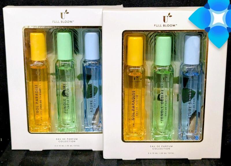 2 New Full Bloom Eau de Parfum Collections, 3 Different Scents, 15ml Each, EXP 04/2026