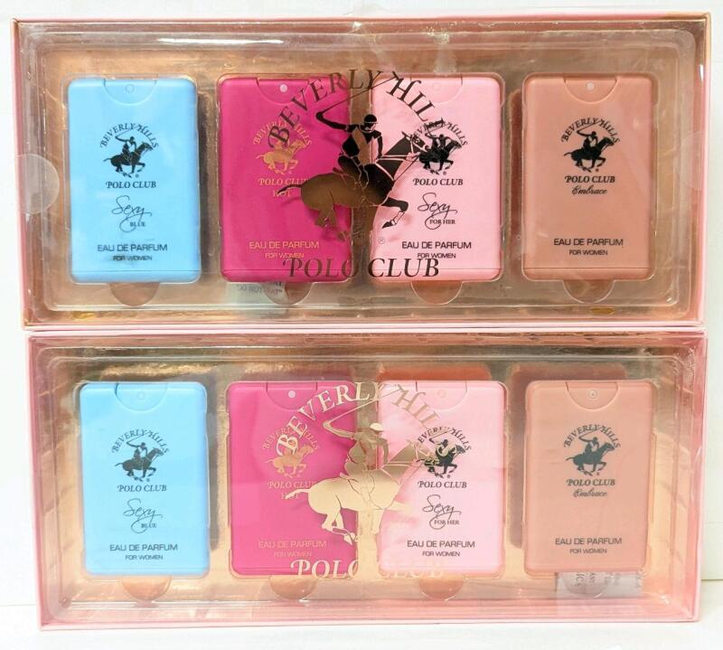 2 New Beverly Hills Polo Club 4-Pack Eau De Toilette For Women, 20ml Each