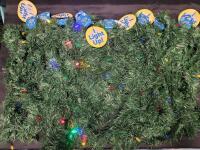 8 New Holiday Style Christmas Home Decor Green Light-Up Garland , each measures 18" long . Working