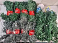 11 New Holiday Style Christmas Home Decor Garland . 4 Green - 24" long , 4 Frosted Green - 24" long & 3 Green Light-Up - 18" Long (working)