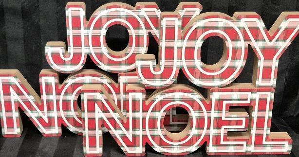 4 New Christmas Decor Signs 12" and 9" Long