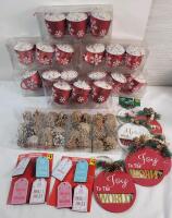 New - Holiday Style Christmas Tree Ornament Lot .