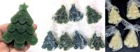 11 New 3.25" Long Christmas Tree-Shaped Candles (Individually Wrapped)