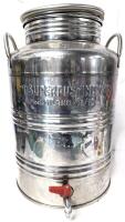 SUPERFUSTINOX 25L Stainless Steel Milano 18/10 Dispenser, 18.5" Tall