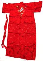 Vintage 1960s O/S Women's Golden Bee Embroidered Rayon Kimono-Style Robe, O/S = One Size Fits Most