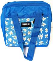 New IGLOO Fully Insulated Leftover Tite Cooler Bag, 9 Can Capacity, Imperial Blue Micro Floral, 9" &times; 7" &times; 8.25" High