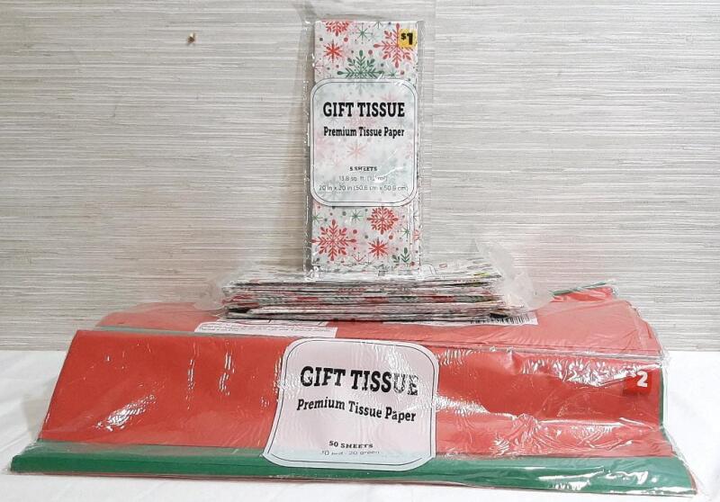 25 Packs of 20"&times;20" Gift Tissues