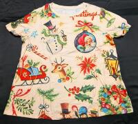 New Size 1XL Adults Retro Christmas T-Shirt
