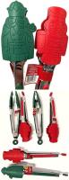 6 New 9" Long Silicone-Tipped Nutcracker Tongs