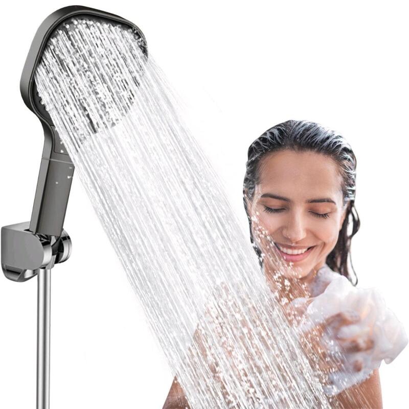 New Paddle Rainfall Shower Head With 59" Long Hose & Wall-Holder