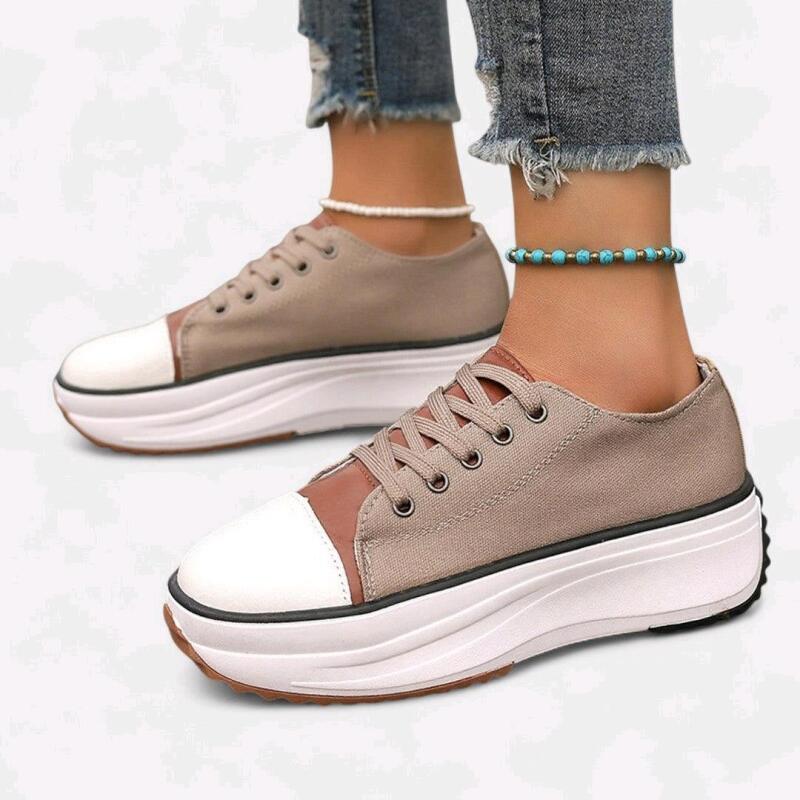 New Size 42 Unisex Canvas Platform Sneakers