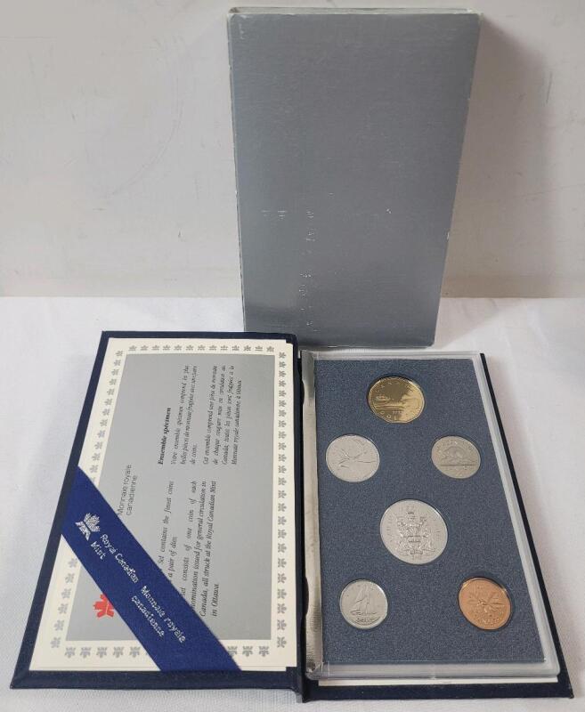 1991 Canadian Specimen Coin Set in Case , Uncirculated .