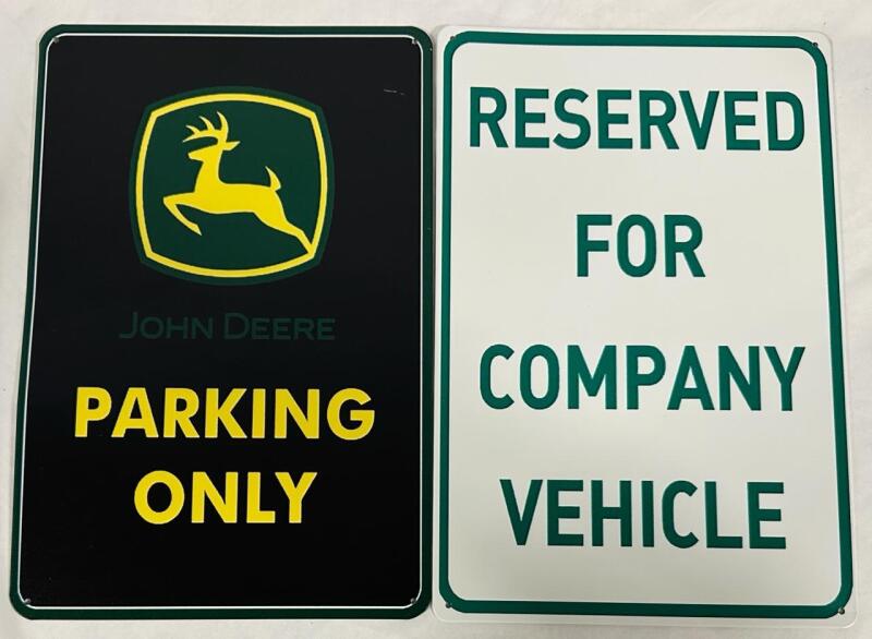 2 Metal Parking Signs, Both 8&rdquo; x 12&rdquo; - See Photos