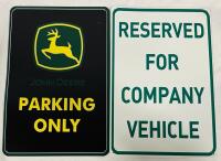 2 Metal Parking Signs, Both 8&rdquo; x 12&rdquo; - See Photos