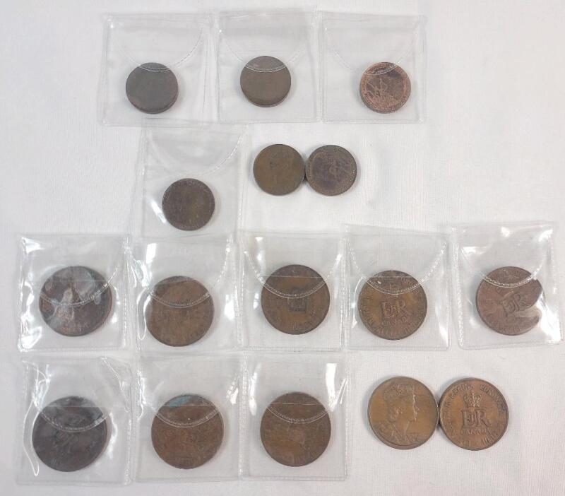 1939 Canadian Royal Visit Coins / Tokens &times;6 & 1953 Canadian Queen Elizabeth II Coronation Coins / Tokens &times;10