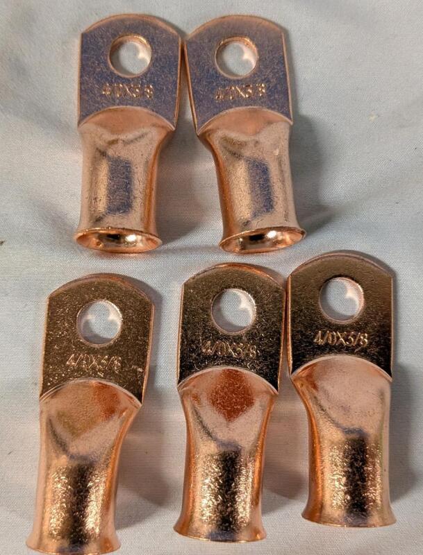 5 New Battery Cable Lugs. 4/0x3/8.