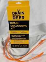 New Drain Deer Drain Unclogging Kit with 3 Manual Drain Snakes. Longest Manual Drain Snake 24.5"