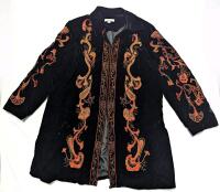 Size 2XL Women's Coldwater Creek Embroidered Velveteen Blazer Jacket
