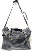 Vintage Italian Leather BARANTANI Duffel / Travel Bag, 18" &times; 7.25" &times; 13" High (Excl Strap), Discoloration Inside