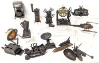 [As-Is] 13 Vintage Pencil Sharpener Miniatures Broken/Missing Parts, Up To 4" Tall, Some Made in Hong Kong