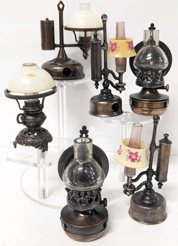 6 Vintage Pencil Sharpener Miniatures, Up To 3.75" Tall, Some Made in Hong Kong