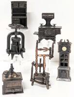 6 Vintage Pencil Sharpener Miniatures, Up To 4" Tall, Some Made in Hong Kong