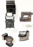 5 Vintage Pencil Sharpener Miniatures, Up To 3.25" Tall, Some Made in Hong Kong
