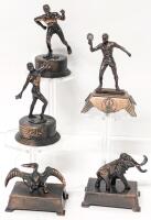 5 Vintage Pencil Sharpener Miniatures, Up To 3.75" Tall, Some Made in Hong Kong