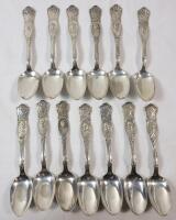 Antique World War One 1881 Rogers A1 &ldquo; King , Generals & Admirals &rdquo; Commemorative Soup Spoons . 13 Spoons . Cannot Confirm if Complete Set or Not .