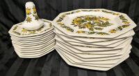 Vintage Heritage Johnson & Bros Ironstone China Lot. Persian Garden Pattern. 11 Plates. 12 Dessert Plates 1 Salt Shaker