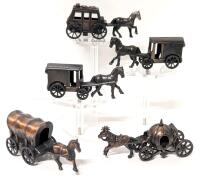 5 Vintage Pencil Sharpener Miniatures, Up To 1.75" Tall, Most Made in Hong Kong