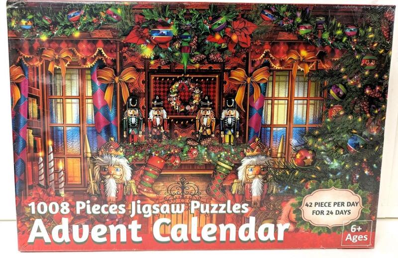 New 1008-Piece Jigsaw Puzzle Advent Calendar, 17.5" &times; 19.7"
