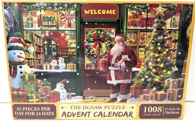 New 1008-Piece Jigsaw Puzzle Advent Calendar, 27.5" &times; 19.7"