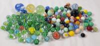Vintage Glass Marbles . Cats Eyes , Swirl , Cracker Jack , Coral Swirl plus more .