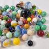 Vintage Glass Marbles . Cats Eyes , Swirl , Cracker Jack , Coral Swirl plus more . - 4