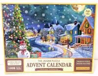 New 1008-Piece Jigsaw Puzzle Advent Calendar With Poster, 25.7" &times; 19.7"