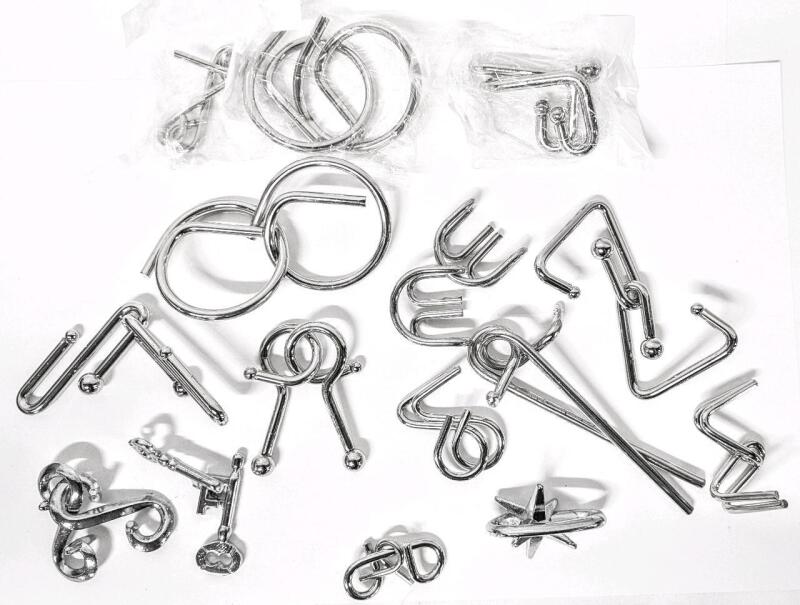 15 New Metal Brain-Teaser Puzzles - Great Stocking Stuffers!