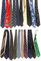 20 Vintage Ties Incl CHRISTIAN DIOR, PETER BALMAIN, Curry, Frame, Hunt Club, Catalano + More, Some Discoloration Present